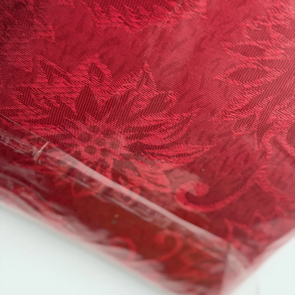 Colin Cowie JCPenney Home Red Crewel Damask Tablecloth 60x120 New Holiday Decor